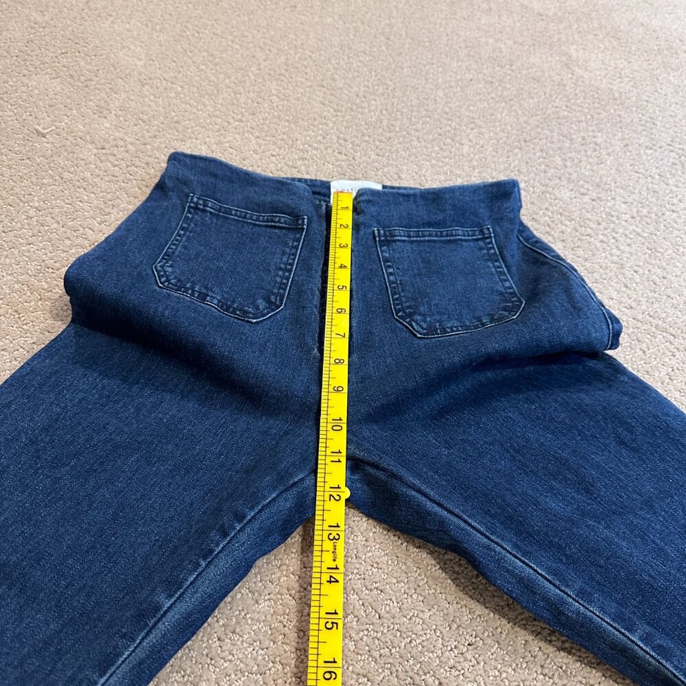 Vestique Jeans High Waist Flare Boho Festival Dark Patch Pockets LARGE #71P1355A - Picture 6 of 10